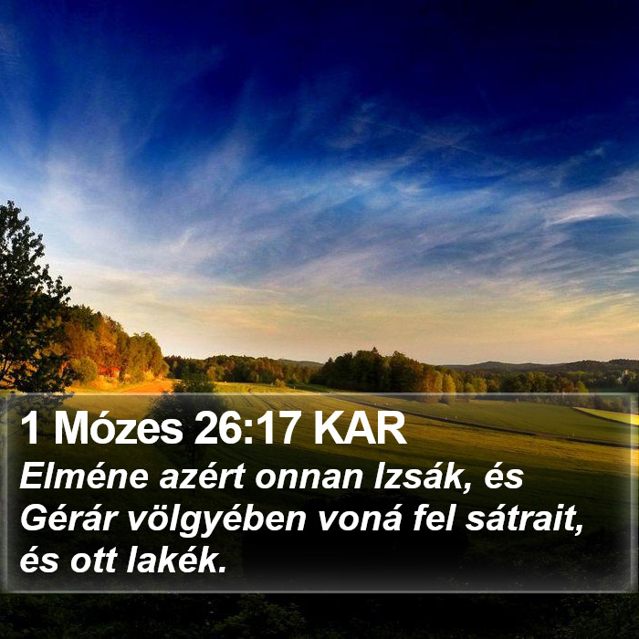 1 Mózes 26:17 KAR Bible Study