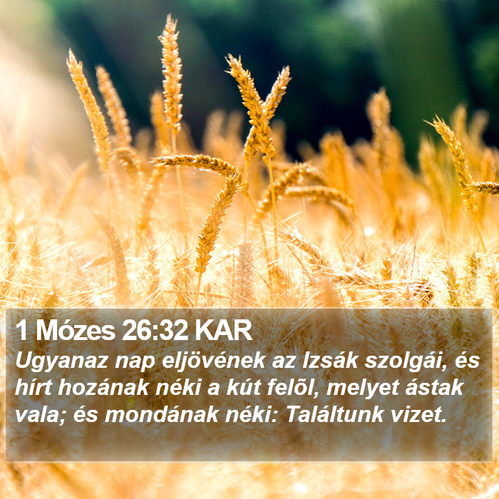 1 Mózes 26:32 KAR Bible Study