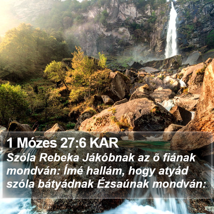 1 Mózes 27:6 KAR Bible Study