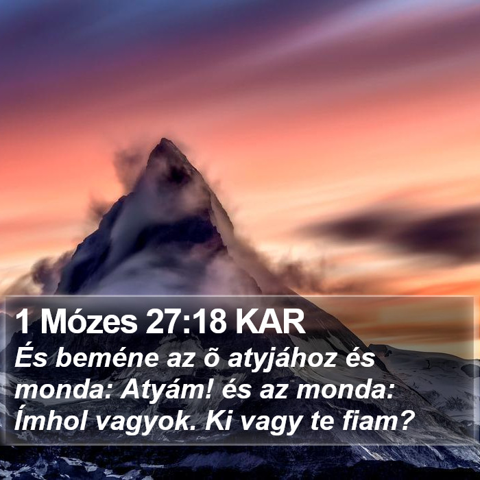 1 Mózes 27:18 KAR Bible Study