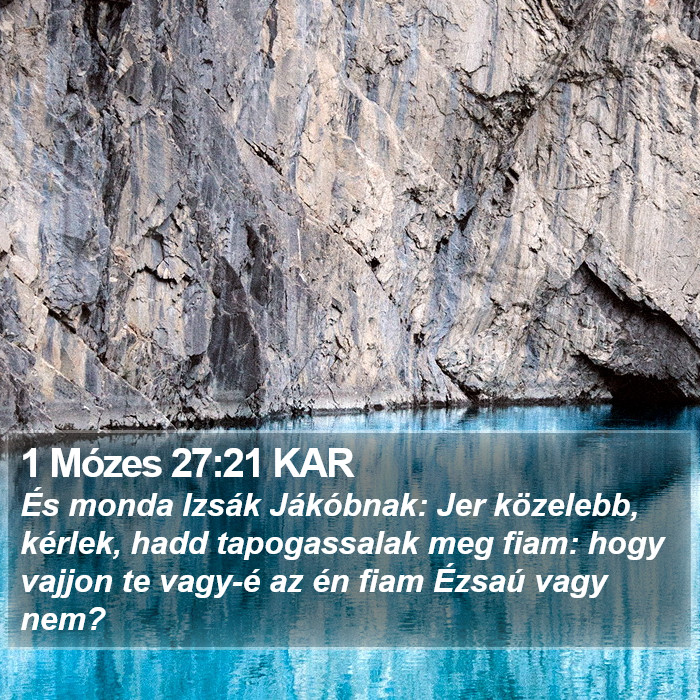 1 Mózes 27:21 KAR Bible Study