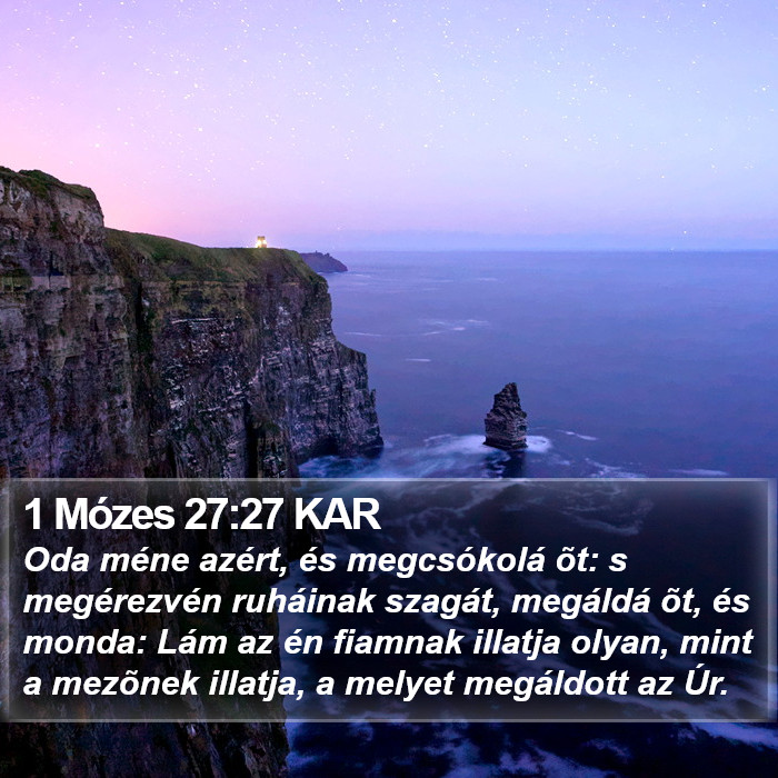 1 Mózes 27:27 KAR Bible Study