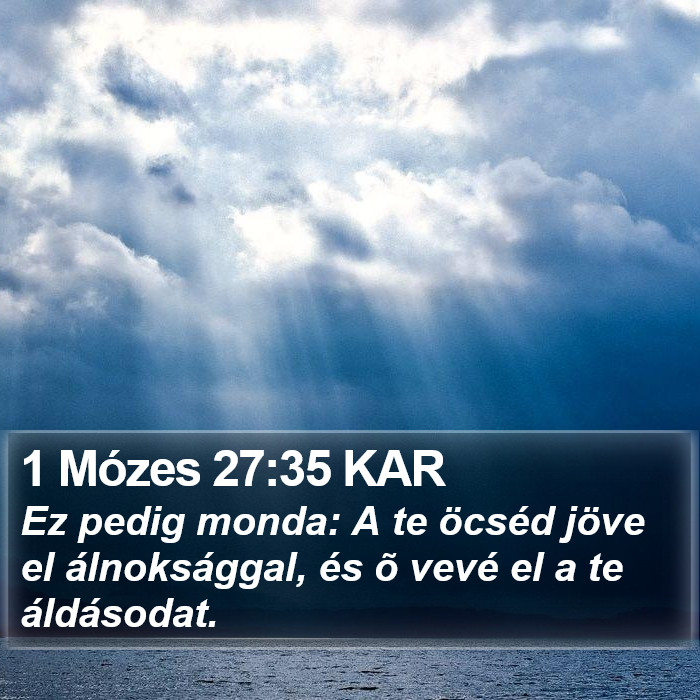 1 Mózes 27:35 KAR Bible Study