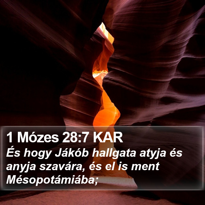 1 Mózes 28:7 KAR Bible Study