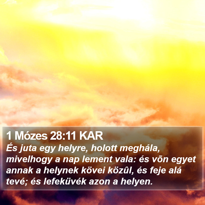 1 Mózes 28:11 KAR Bible Study