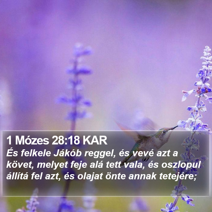 1 Mózes 28:18 KAR Bible Study