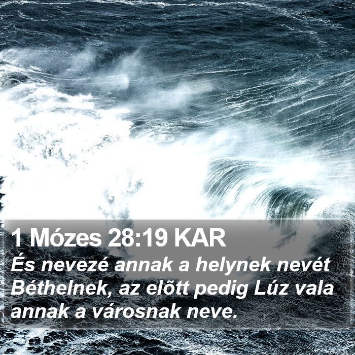 1 Mózes 28:19 KAR Bible Study