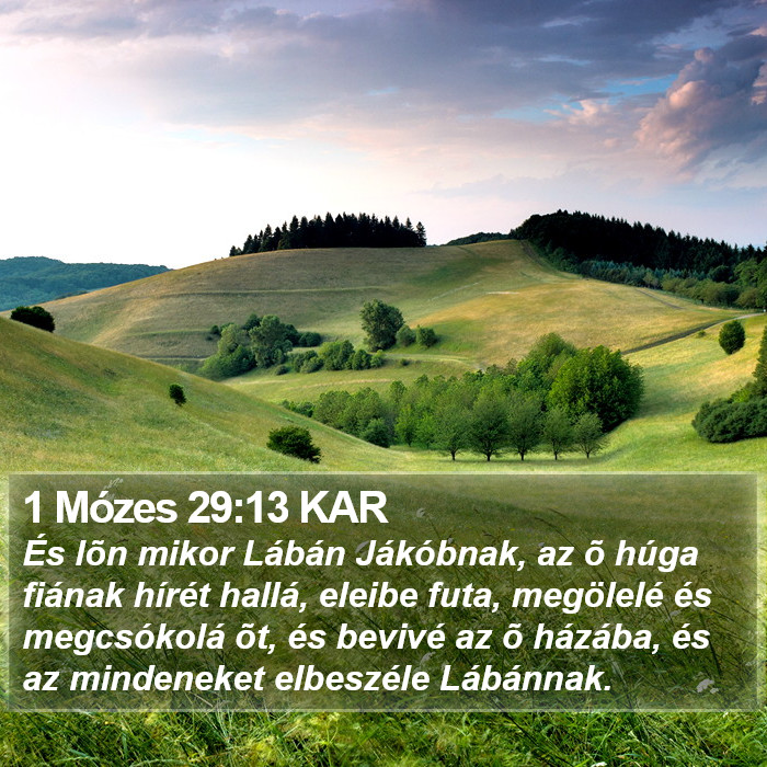 1 Mózes 29:13 KAR Bible Study