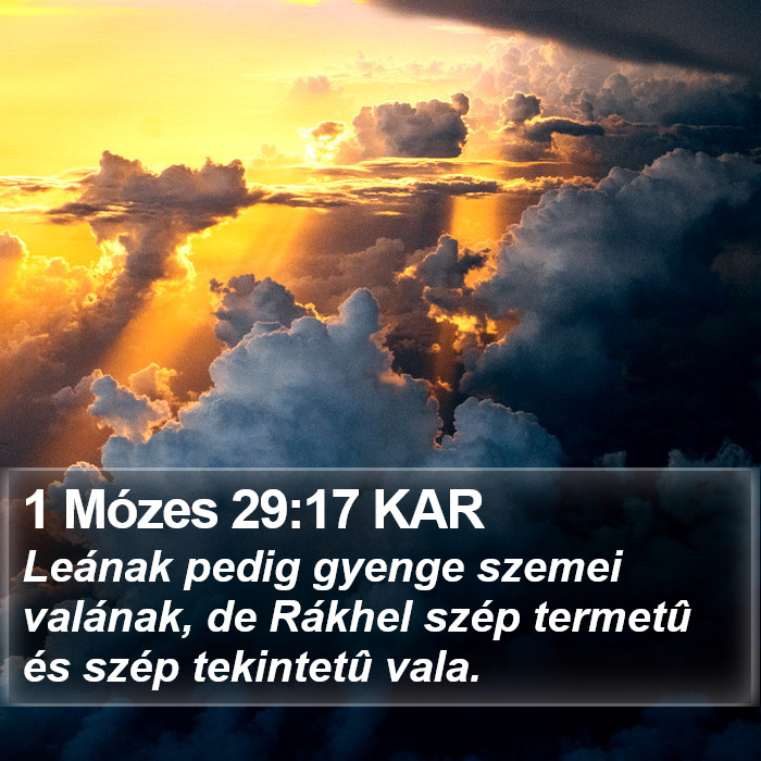 1 Mózes 29:17 KAR Bible Study