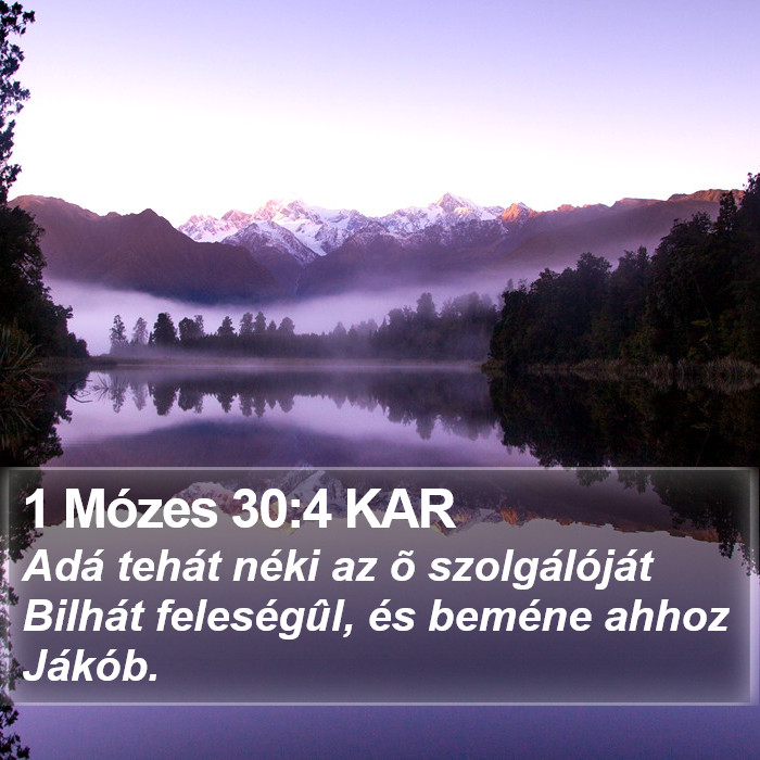 1 Mózes 30:4 KAR Bible Study