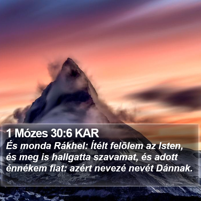 1 Mózes 30:6 KAR Bible Study