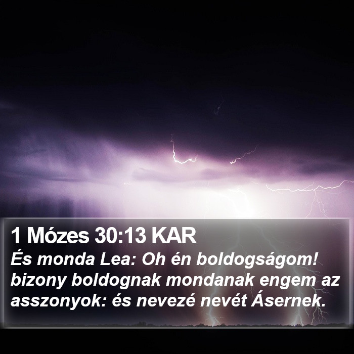 1 Mózes 30:13 KAR Bible Study