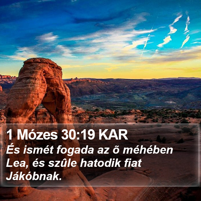 1 Mózes 30:19 KAR Bible Study