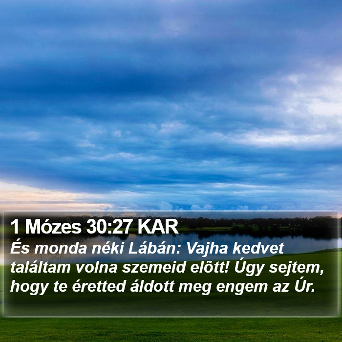 1 Mózes 30:27 KAR Bible Study