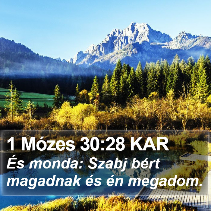 1 Mózes 30:28 KAR Bible Study