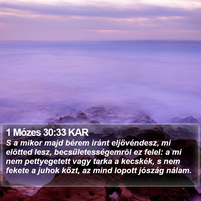 1 Mózes 30:33 KAR Bible Study