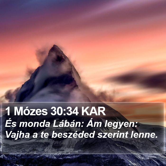 1 Mózes 30:34 KAR Bible Study