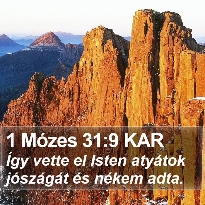 1 Mózes 31:9 KAR Bible Study