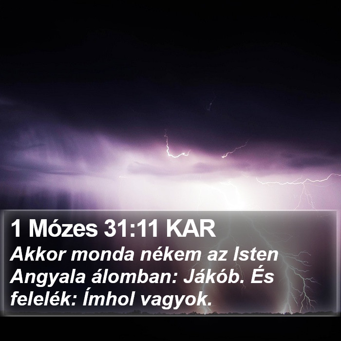 1 Mózes 31:11 KAR Bible Study