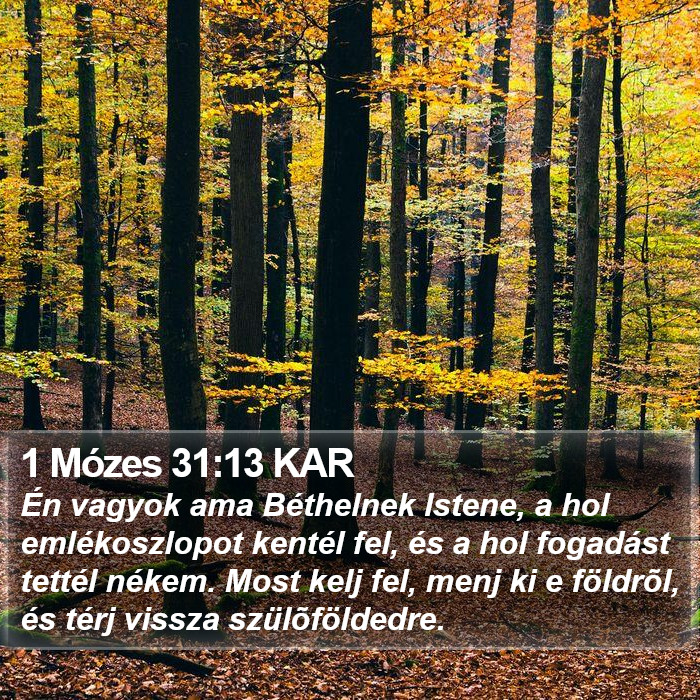 1 Mózes 31:13 KAR Bible Study