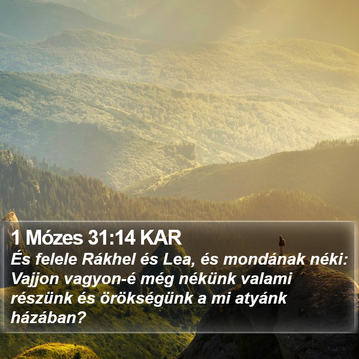 1 Mózes 31:14 KAR Bible Study