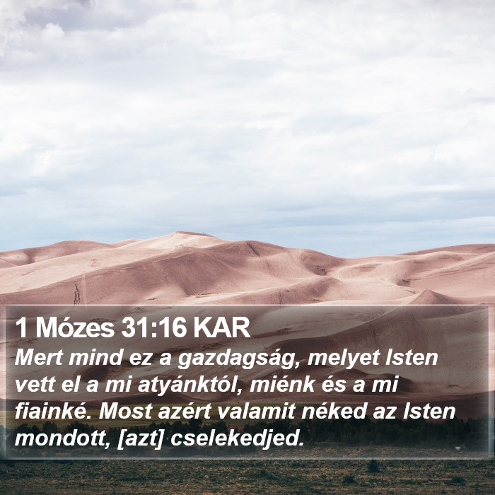 1 Mózes 31:16 KAR Bible Study