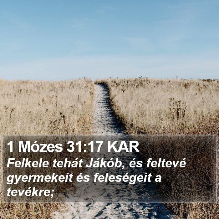 1 Mózes 31:17 KAR Bible Study