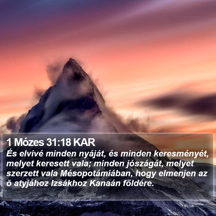 1 Mózes 31:18 KAR Bible Study