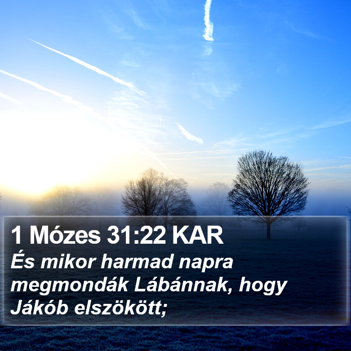 1 Mózes 31:22 KAR Bible Study