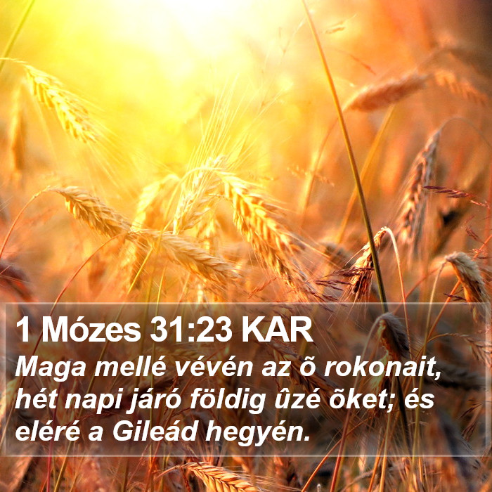 1 Mózes 31:23 KAR Bible Study