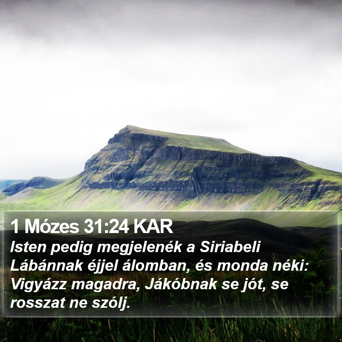 1 Mózes 31:24 KAR Bible Study