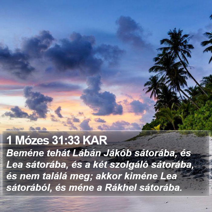 1 Mózes 31:33 KAR Bible Study