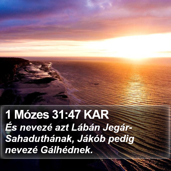 1 Mózes 31:47 KAR Bible Study