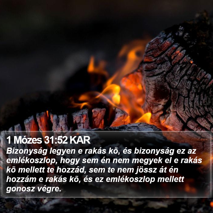 1 Mózes 31:52 KAR Bible Study