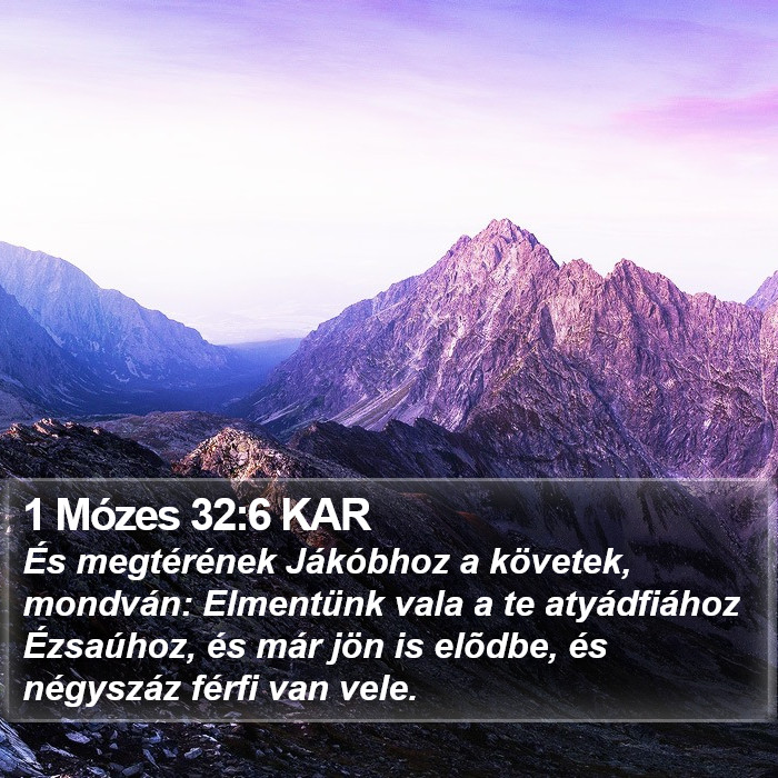 1 Mózes 32:6 KAR Bible Study