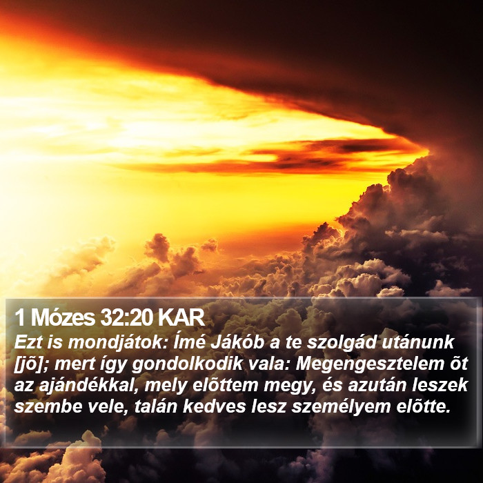 1 Mózes 32:20 KAR Bible Study