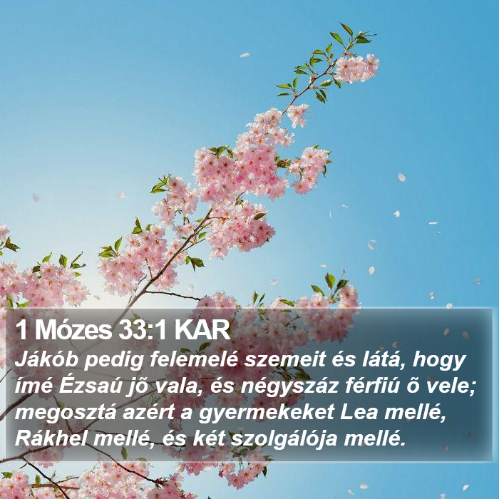 1 Mózes 33:1 KAR Bible Study