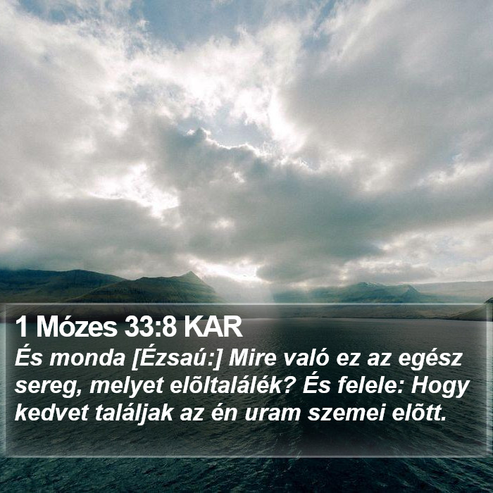 1 Mózes 33:8 KAR Bible Study