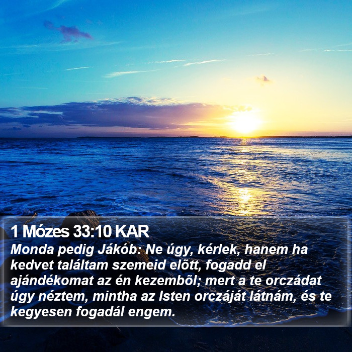 1 Mózes 33:10 KAR Bible Study