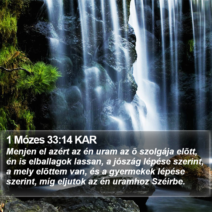 1 Mózes 33:14 KAR Bible Study