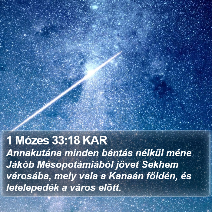 1 Mózes 33:18 KAR Bible Study