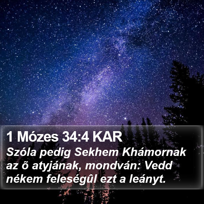 1 Mózes 34:4 KAR Bible Study