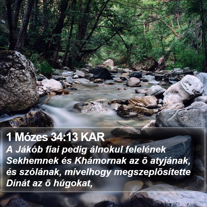 1 Mózes 34:13 KAR Bible Study