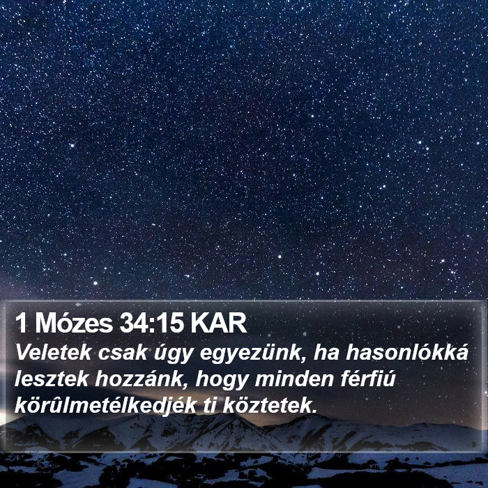 1 Mózes 34:15 KAR Bible Study