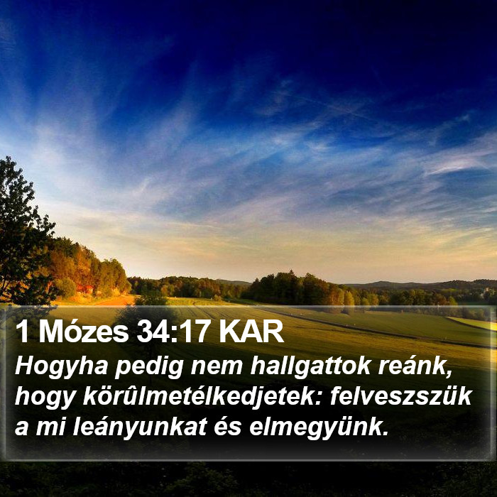 1 Mózes 34:17 KAR Bible Study