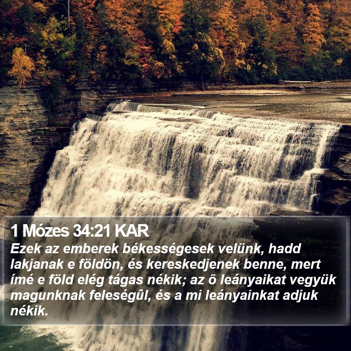 1 Mózes 34:21 KAR Bible Study