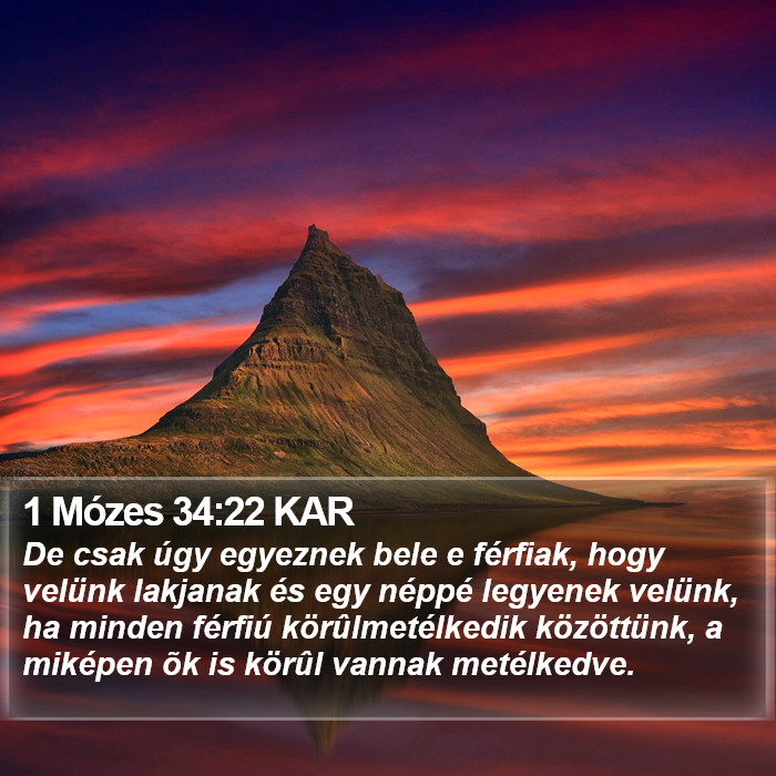 1 Mózes 34:22 KAR Bible Study