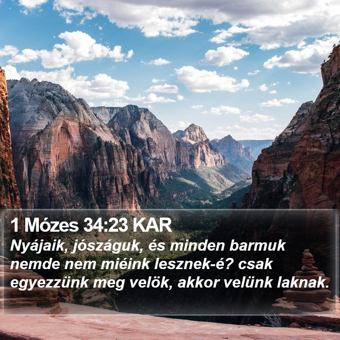 1 Mózes 34:23 KAR Bible Study