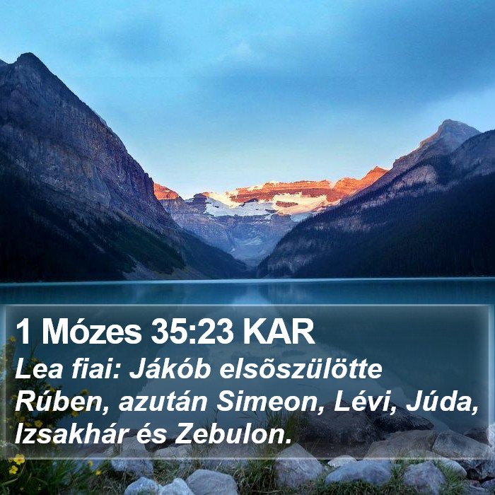 1 Mózes 35:23 KAR Bible Study