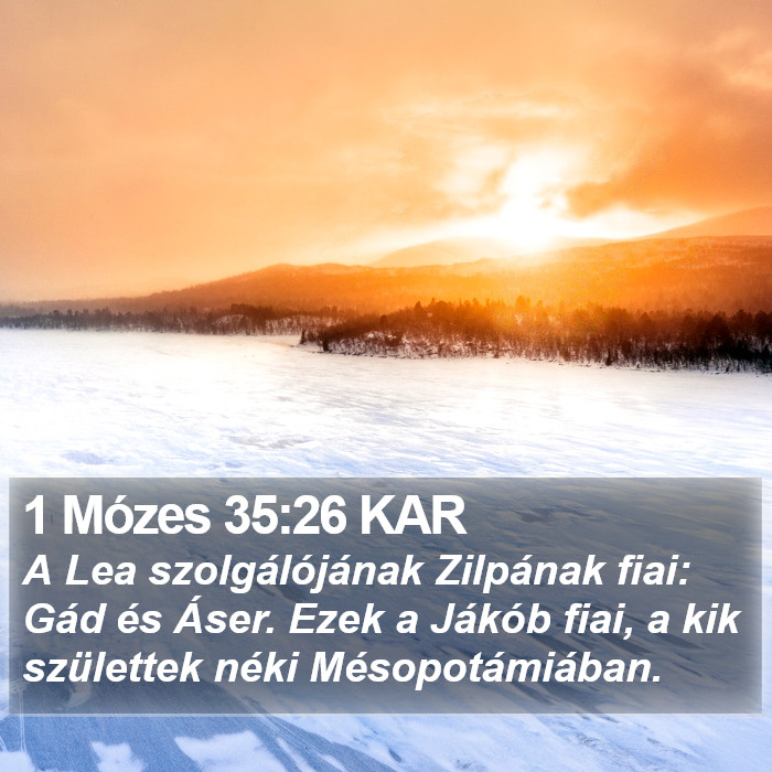 1 Mózes 35:26 KAR Bible Study